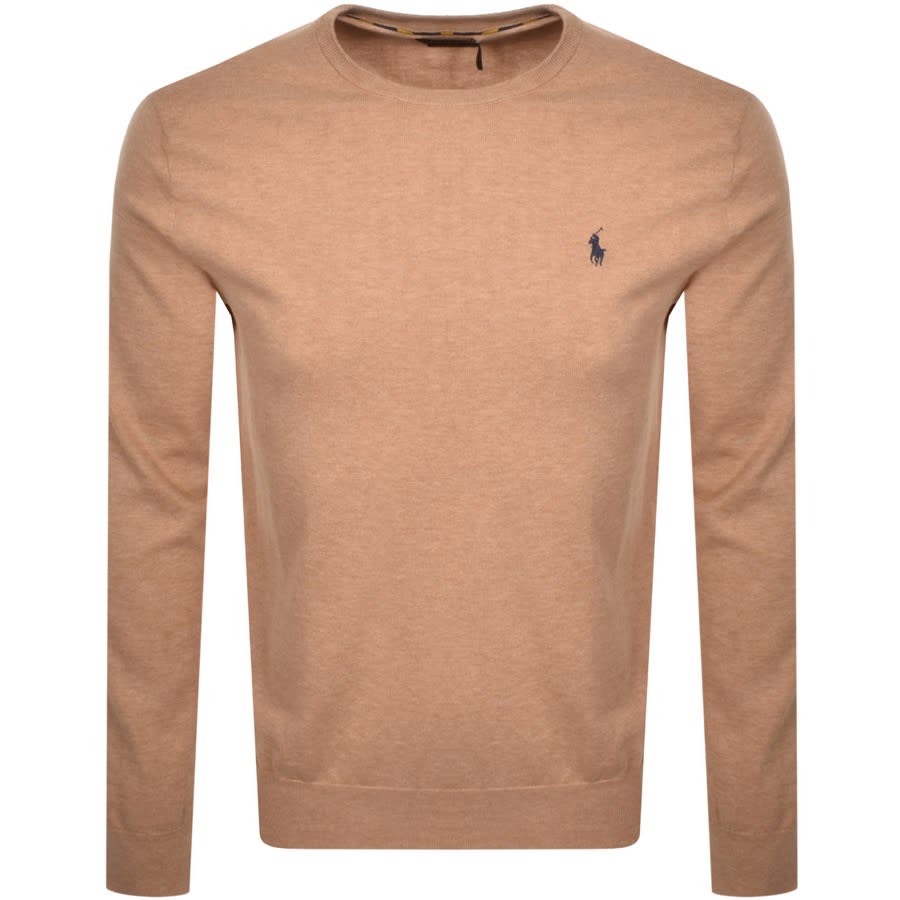 Alternative Image for ProductRalph Lauren Crew Neck Knit Jumper Brown1